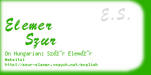 elemer szur business card